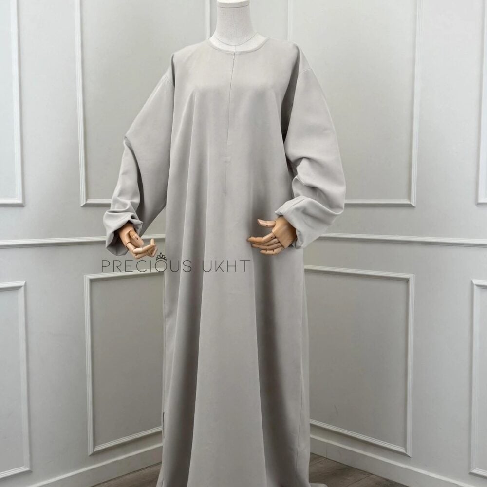 Alternative view of Thick Nida Suheila Abaya 'Gravel Grey'