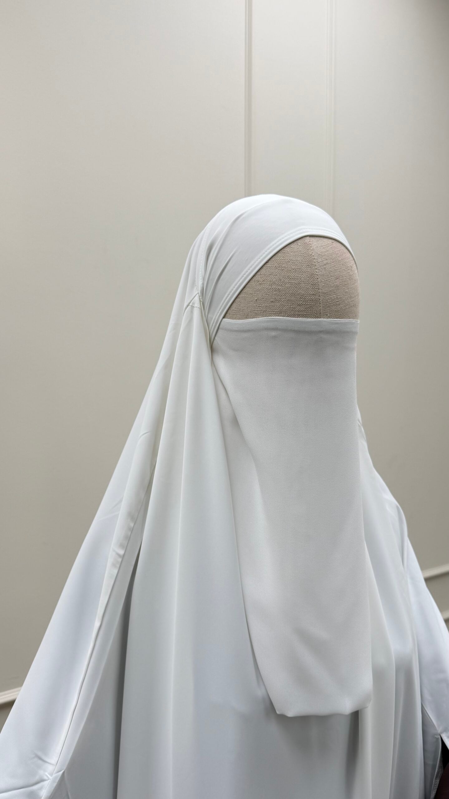 Half Niqaab Extra Short (Elastiek) 'White'