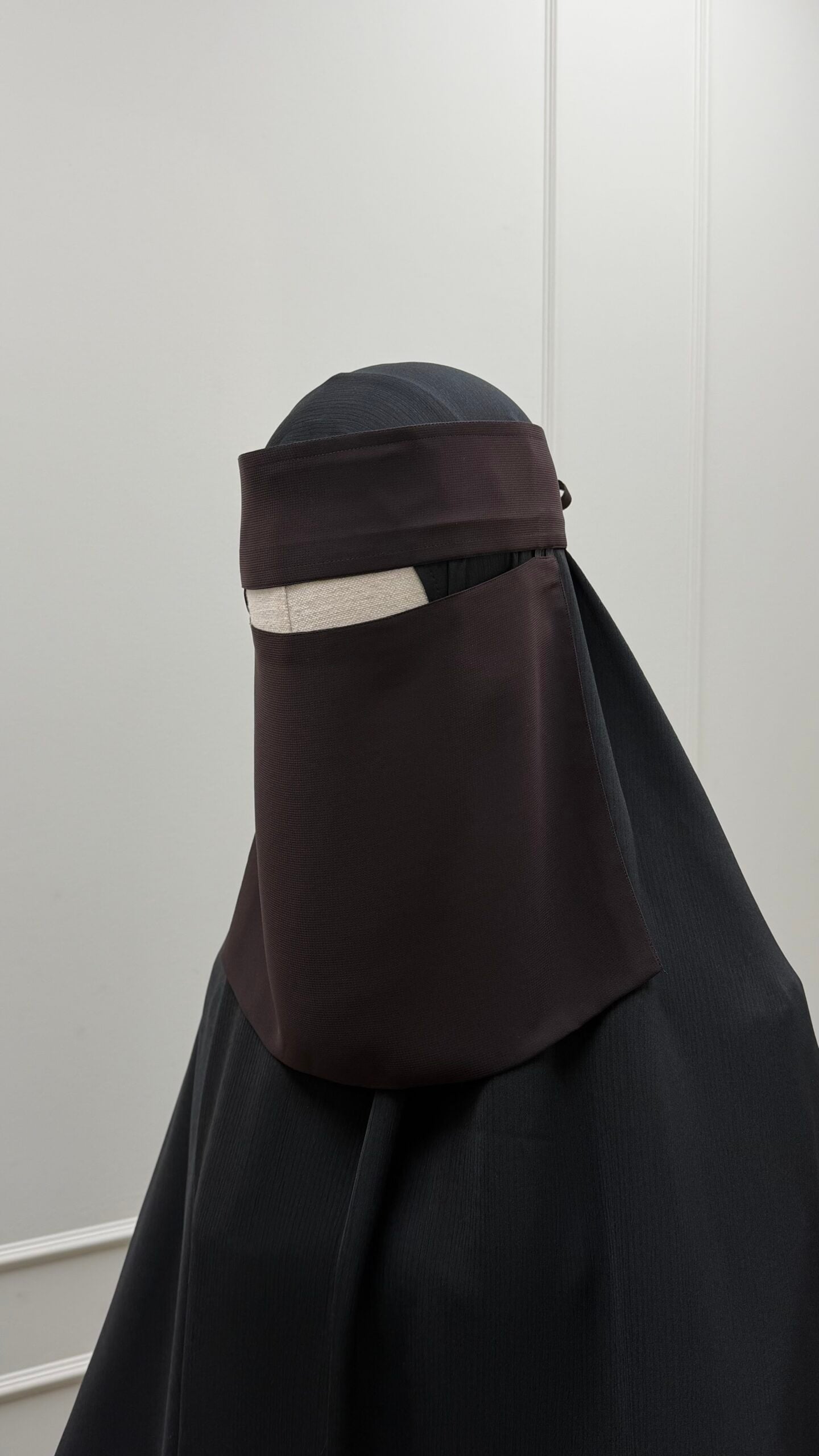1 Laags Tieback Niqaab 'Dark Chocolate'