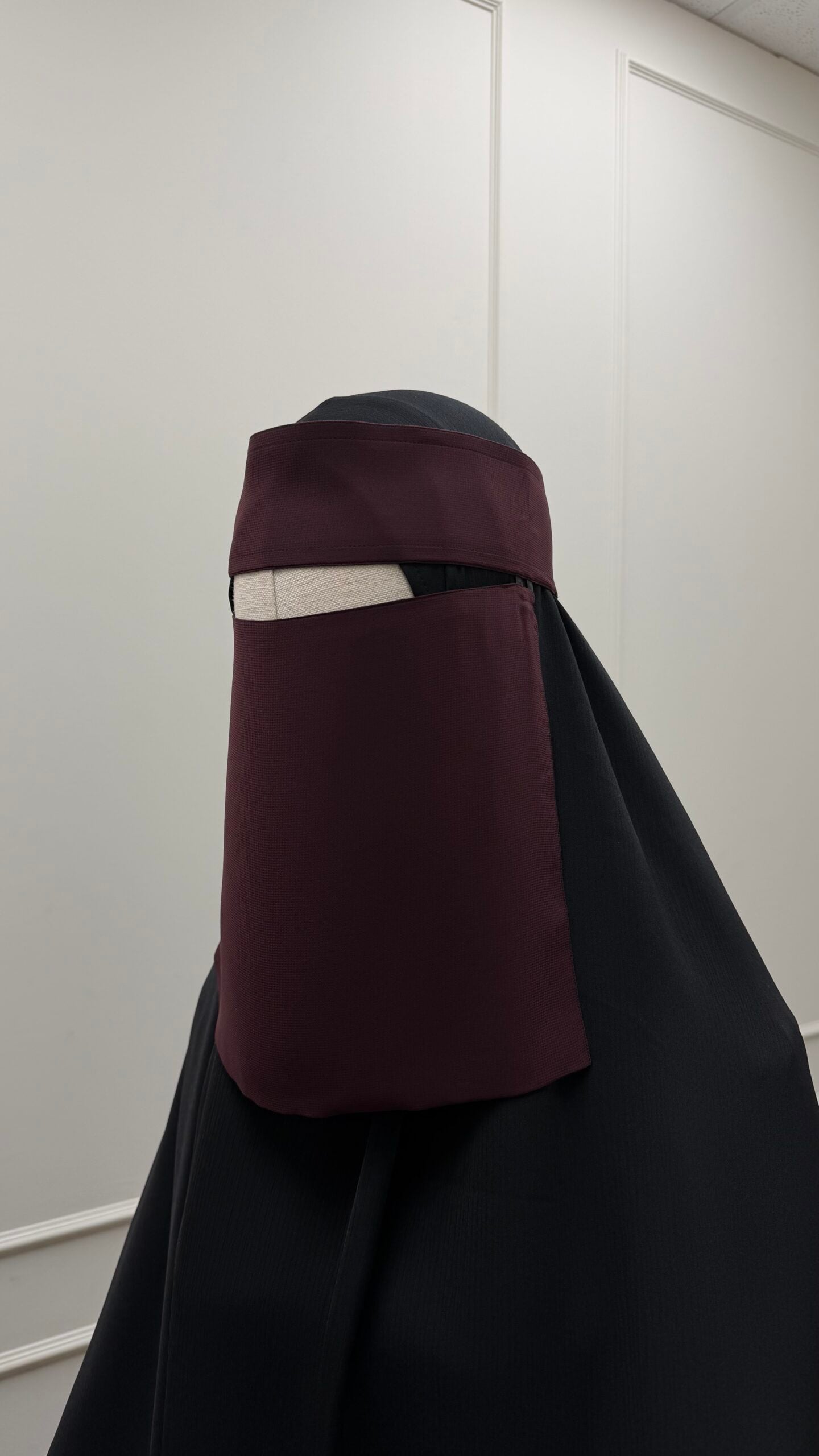 1 Laags Tieback Niqaab 'Plum'