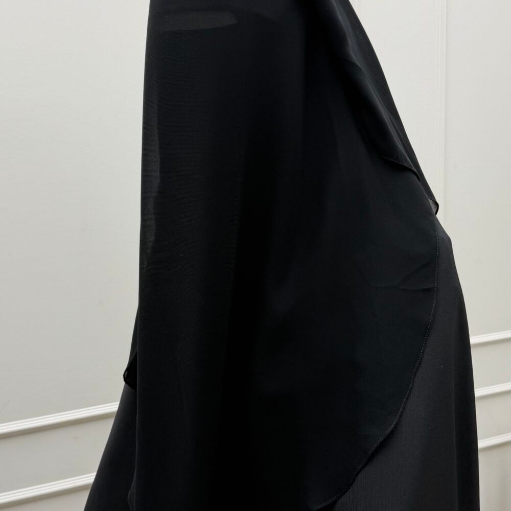 Alternative view of 3 Laags Tieback Flap Niqaab 'Black'